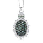 D'joy Alexandrit Anhänger mit Kette (ca. 50 cm), 925 Silber rhodiniert ca. 1.80 ct