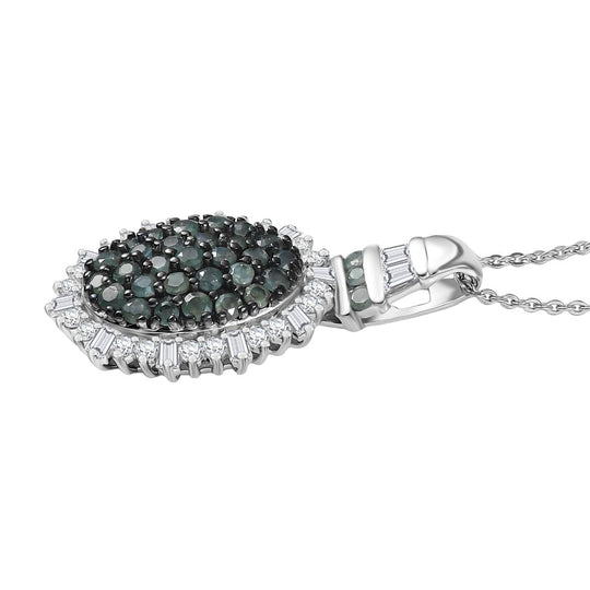D'joy Alexandrit Anhänger mit Kette (ca. 50 cm), 925 Silber rhodiniert ca. 1.80 ct