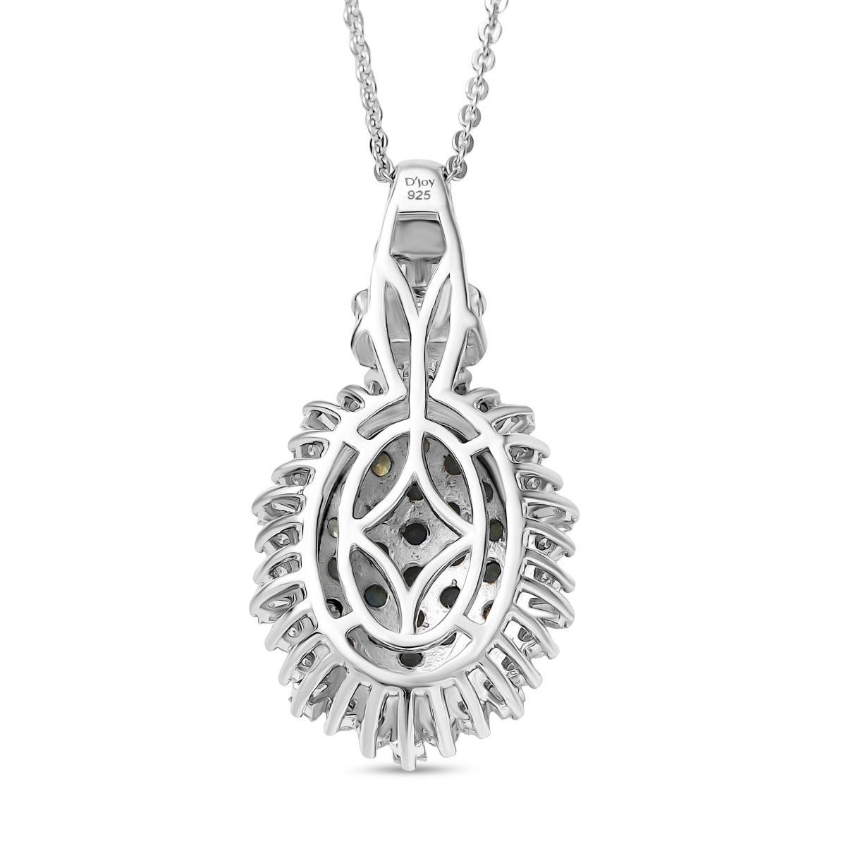 D'joy Alexandrit Anhänger mit Kette (ca. 50 cm), 925 Silber rhodiniert ca. 1.80 ct