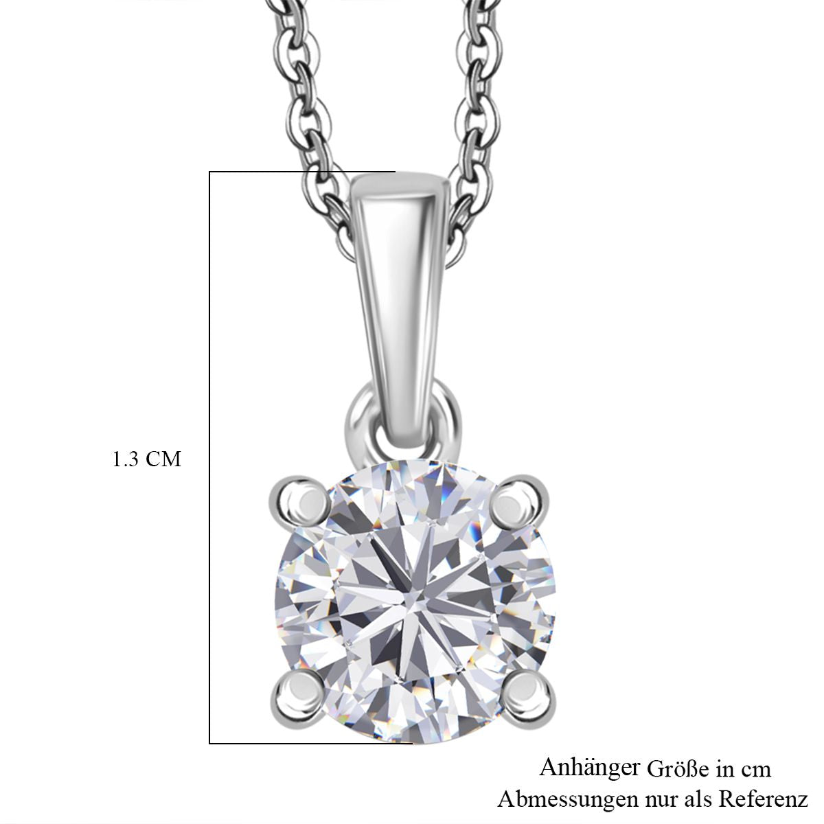 3er Set - Moissanit Anhänger, 925 Silber rhodiniert ca. 2.65 ct