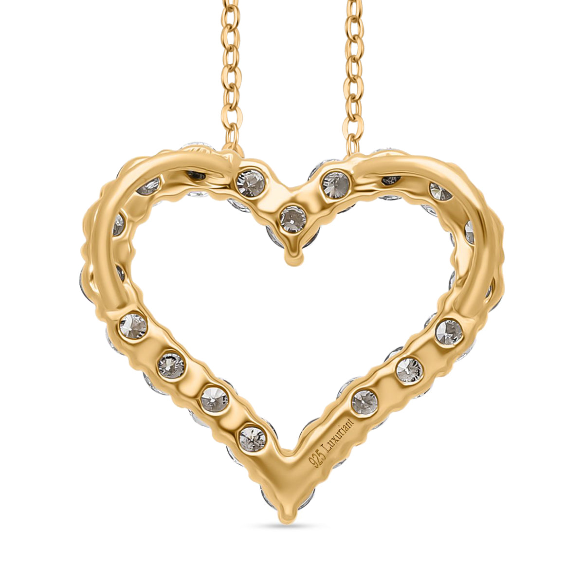LUXURIANT DIAMOND - Lab Grown Diamant SI-GH Schmuckset 925 Silber Gelbgold Vermeil ca. 0,55 ct.