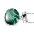 Malachit Schmuckset Edelstahl ca. 80.50 ct