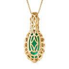 D'joy Pfau Quarz Triplette Anhänger mit Kette ca. 50 cm, 925 Silber 750 Gelbgold Vermeil ca. 10.04 ct