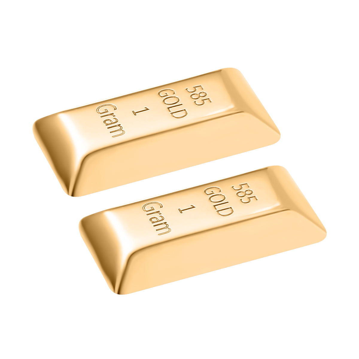 2er Set- Barren, 585 Gelb Gold
