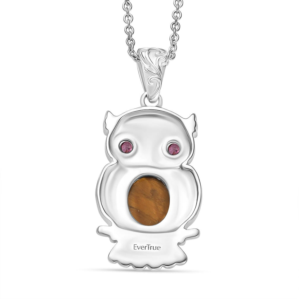 Tigerauge, Rhodolith Granat Schmuckset ca. 2.87 ct