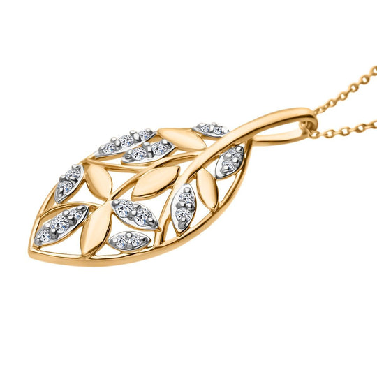 LUXURIANT DIAMOND - Lab Grown Diamant SI-GH Schmuckset 925 Silber 750 Roségold Vermeil ca. 0.25 ct