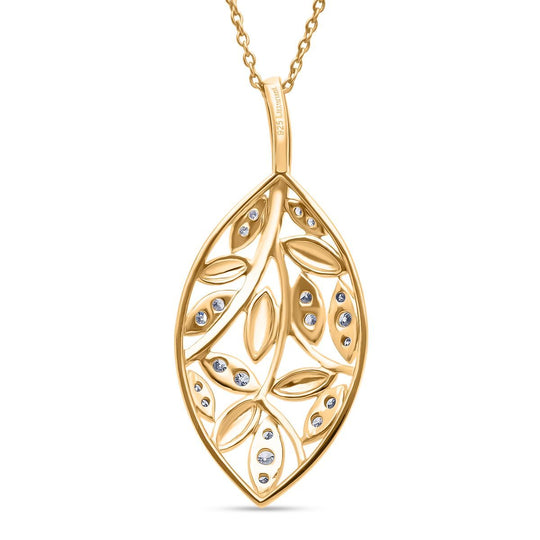 LUXURIANT DIAMOND - Lab Grown Diamant SI-GH Schmuckset 925 Silber 750 Roségold Vermeil ca. 0.25 ct