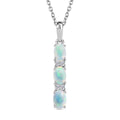 D'Joy AA natürlicher, äthiopischer Welo Opal und Zirkon Anhänger mit 50cm Kette - 1 ct.