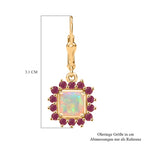 D'Joy äthiopisches Welo Opal, Niassa Rubin und Moissanit Schmuckset