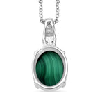Malachit, Peridot Schmuckset Edelstahl ca. 11.10 ct
