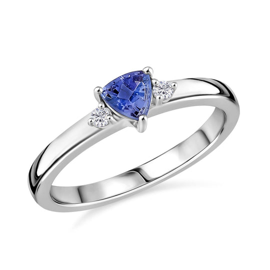 3er Set - D'Joy Tansanit Ohrringe, Ring und Anhänger, 925 Silber rhodiniert (Größe 21.00) ca. 1.15 ct