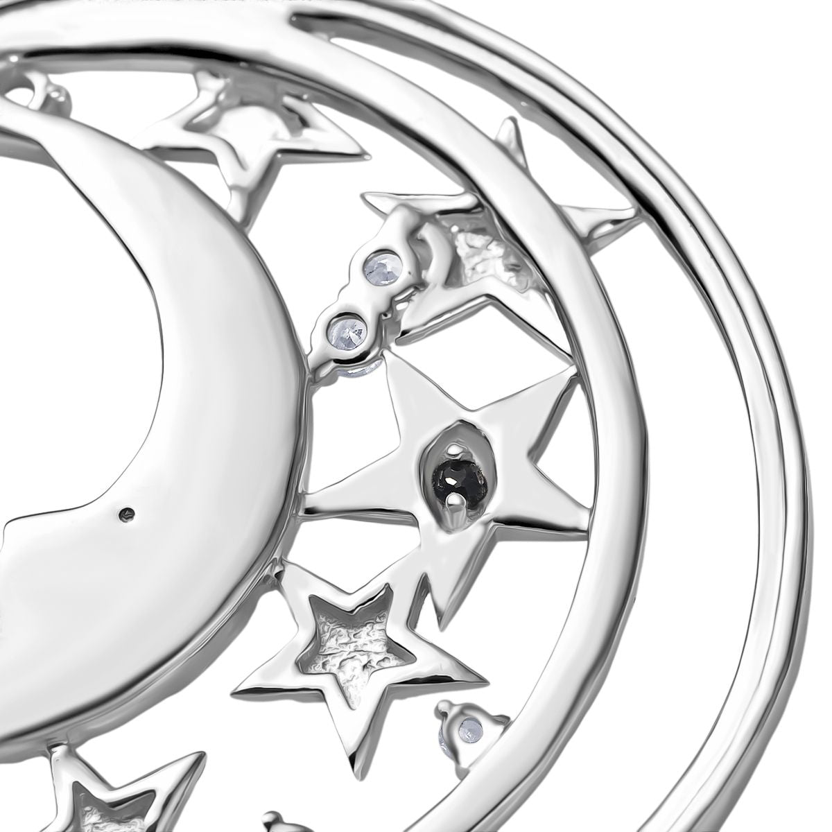 GP Celestial Dream - Weißer Zirkon Anhänger mit Kette ca. 50 cm, 925 Silber platiniert und vergoldet ca. 0.41 ct
