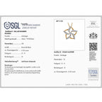 LUXURIANT DIAMOND - Lab Grown Diamant SI-GH SGL zertifiziert Anhänget mit Kette (ca. 50cm), 925 Silber 750 Gelbgold Vermeil ca. 0.50 ct