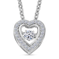 LUXURIANT SI-GH Labor Diamant Anhänger mit 45cm Kette, 925 Silber rhodiniert - 0,25 ct.