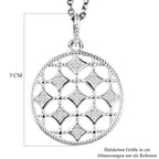 Zirkonia Anhänger mit Kette, 925 Silber und Edelstahl Kette