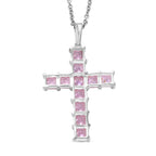 D'Joy Lustro Stella Rosa Zirkonia Schmuckset ca. 50 cm 925 Silber und Edelstahl