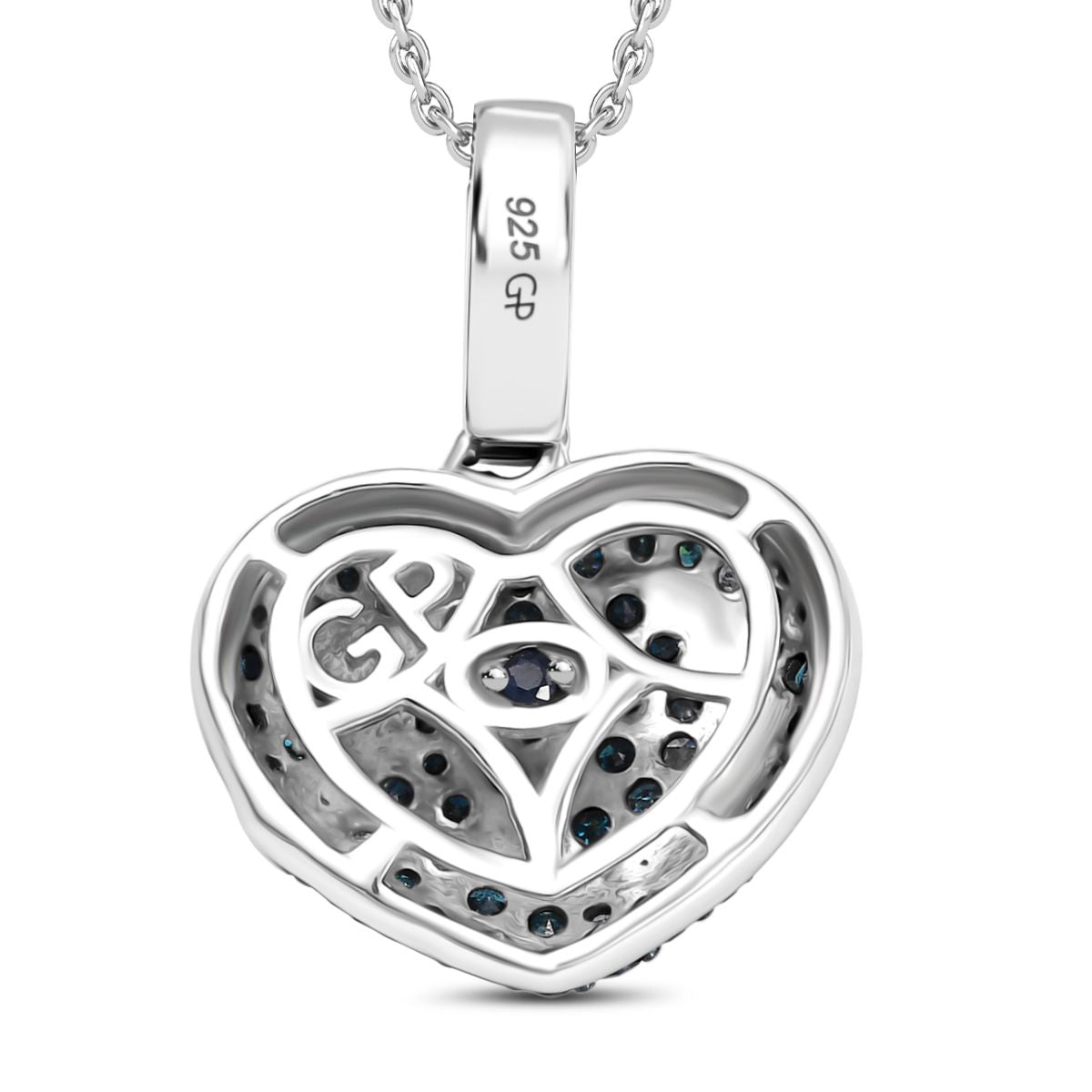 GP Celestial Dream Kollektion- Blauer Diamant, Kanchanaburi Blauer Saphir Schmuckset 925 Silber rhodiniert ca. 1.04 ct