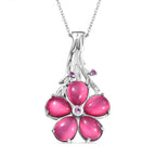 GP Italienische Garten Kollektion-Maulbeer Mondstein, Kanchanaburi Blauer Saphir Anhänger mit Kette, 925 Silber rhodiniert ca. 8.65 ct