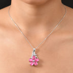 GP Italienische Garten Kollektion-Maulbeer Mondstein, Kanchanaburi Blauer Saphir Anhänger mit Kette, 925 Silber rhodiniert ca. 8.65 ct