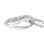 J Francis gefertigt mit SWAROVSKI Zirkonia Anhänger mit Kette ca. 50 cm, Messing und Reiner Edelstahl