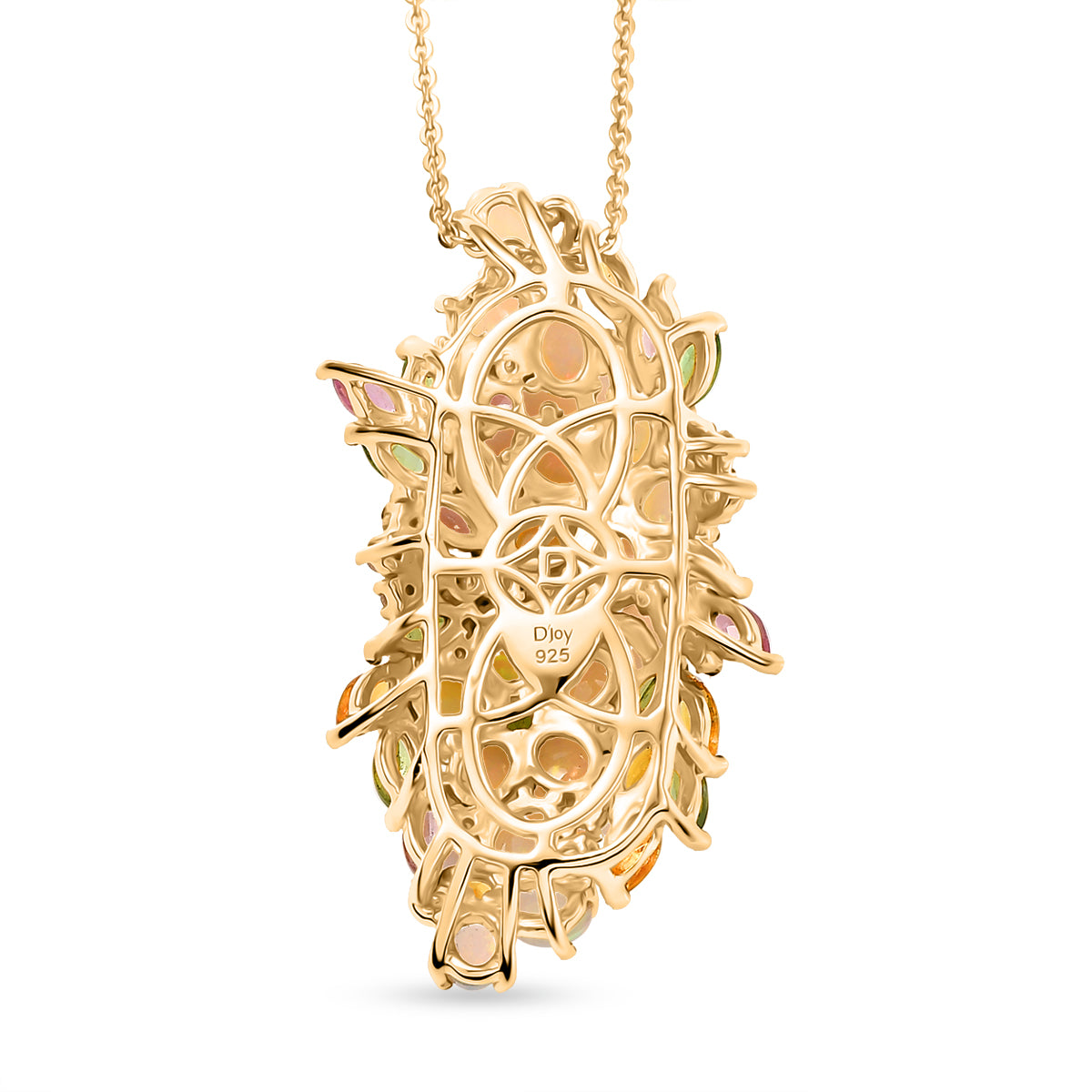 Djoy AA Natürlicher, äthiopischer Welo Opal, Rosa Saphir Schmuckset 925 Silber 750 Gelbgold Vermeil ca. 4.58 ct