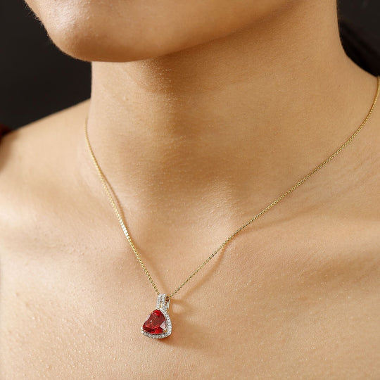 AAA Lab Grown Padparadscha-Saphir, Lab Grown Diamant Schmuckset ca. 45 cm 417 Gold, 417 Gold Gelbes Gold ca. 3.87 ct