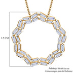 LUXURIANT DIAMOND -Lab Grown Diamant Anhänger mit Kette ca. 50 cm, 925 Silber 750 Gelbgold Vermeil ca. 1.00 ct