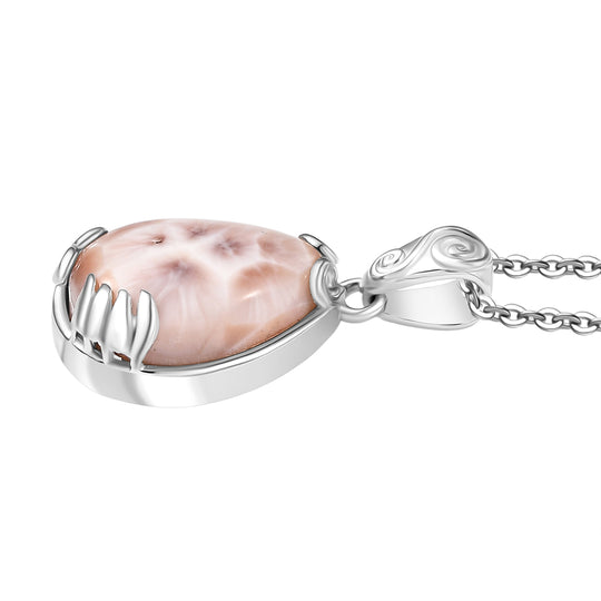 D joy AA Natrolith Anhänger mit Kette, 925 Silber rhodiniert ca. 5.81 ct