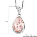 D joy AA Natrolith Anhänger mit Kette, 925 Silber rhodiniert ca. 5.81 ct