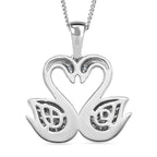 Moissanit Anhänger mit Kette ca. 45 cm, 925 Silber rhodiniert ca. 0.37 ct