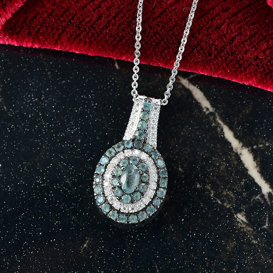 D'Joy Alexandrit Schmuckset ca. 50 cm 925 Silber rhodiniert (7-8 Werktage Lieferzeit)ca. 1.22 ct