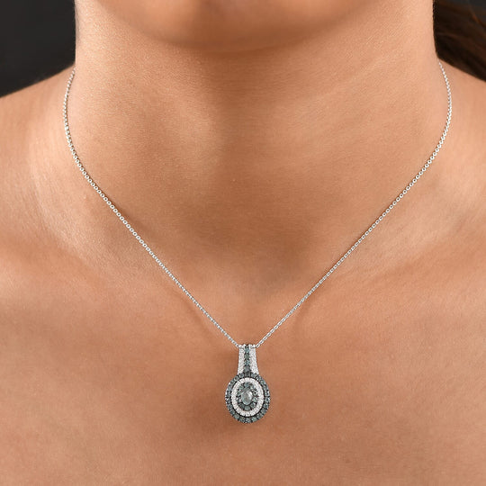 D'Joy Alexandrit Schmuckset ca. 50 cm 925 Silber rhodiniert (7-8 Werktage Lieferzeit)ca. 1.22 ct