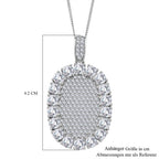 Moissanit Anhänger mit Kette ca. 45 cm, 925 Silber rhodiniert ca. 5.99 ct