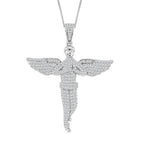 Moissanit Anhänger mit Kette ca. 45 cm, 925 Silber rhodiniert ca. 1.99 ct