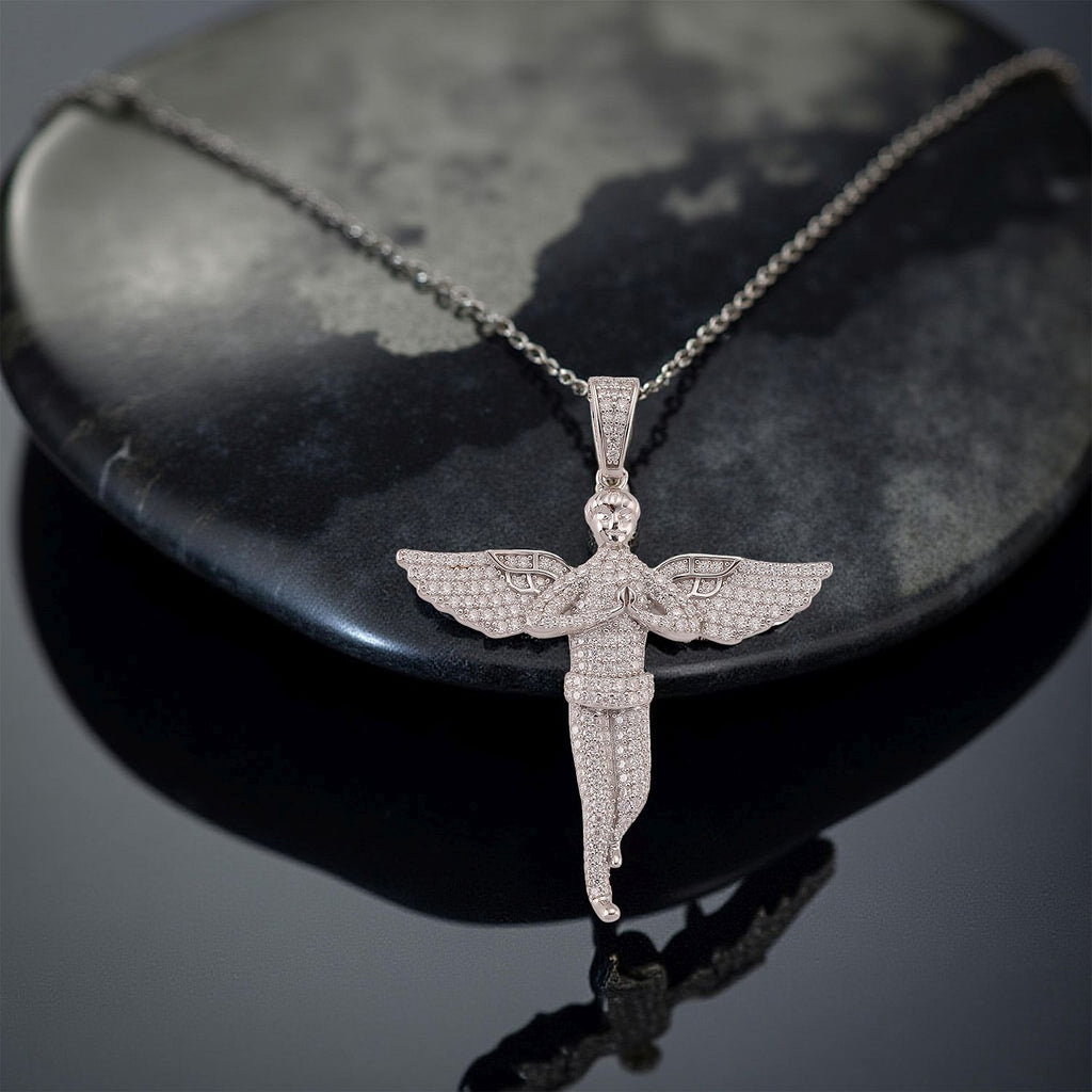 Moissanit Anhänger mit Kette ca. 45 cm, 925 Silber rhodiniert ca. 1.99 ct