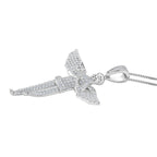Moissanit Anhänger mit Kette ca. 45 cm, 925 Silber rhodiniert ca. 1.99 ct