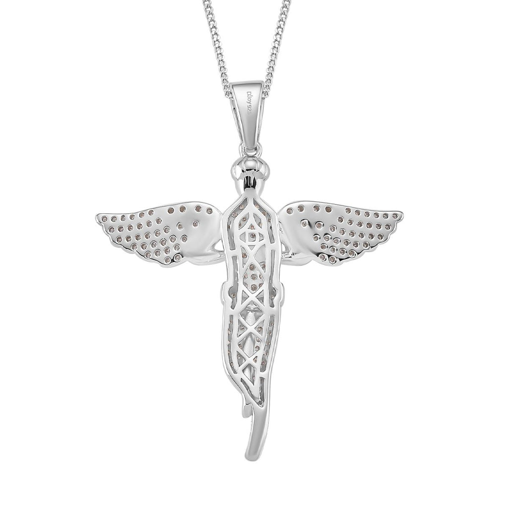 Moissanit Anhänger mit Kette ca. 45 cm, 925 Silber rhodiniert ca. 1.99 ct