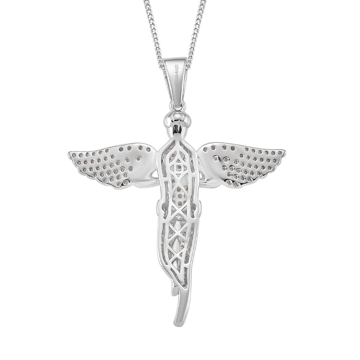Moissanit Anhänger mit Kette ca. 45 cm, 925 Silber rhodiniert ca. 1.99 ct