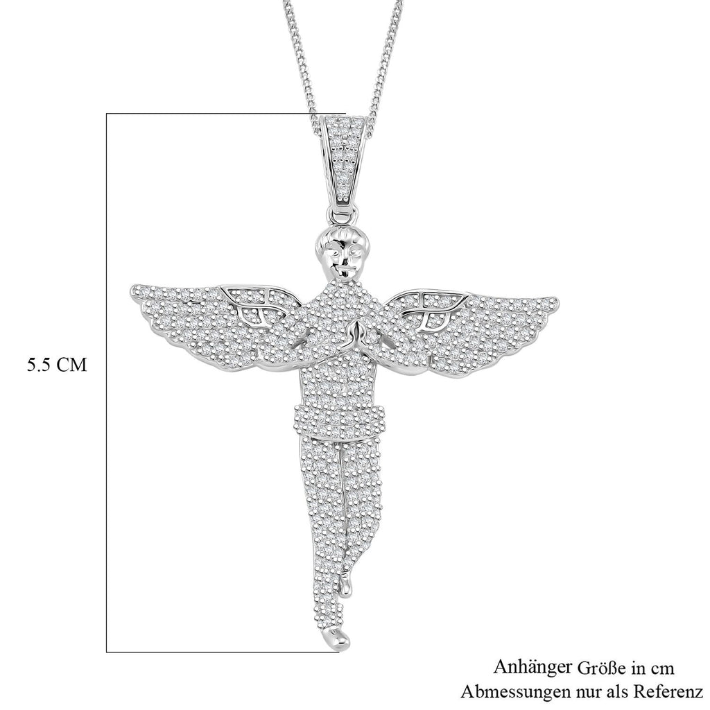 Moissanit Anhänger mit Kette ca. 45 cm, 925 Silber rhodiniert ca. 1.99 ct