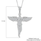 Moissanit Anhänger mit Kette ca. 45 cm, 925 Silber rhodiniert ca. 1.99 ct