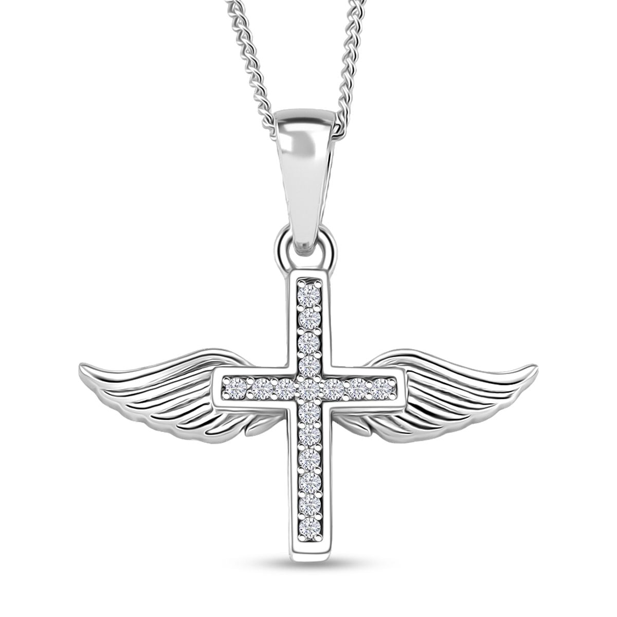 Moissanit Anhänger mit Kette ca. 45 cm, 925 Silber rhodiniert
