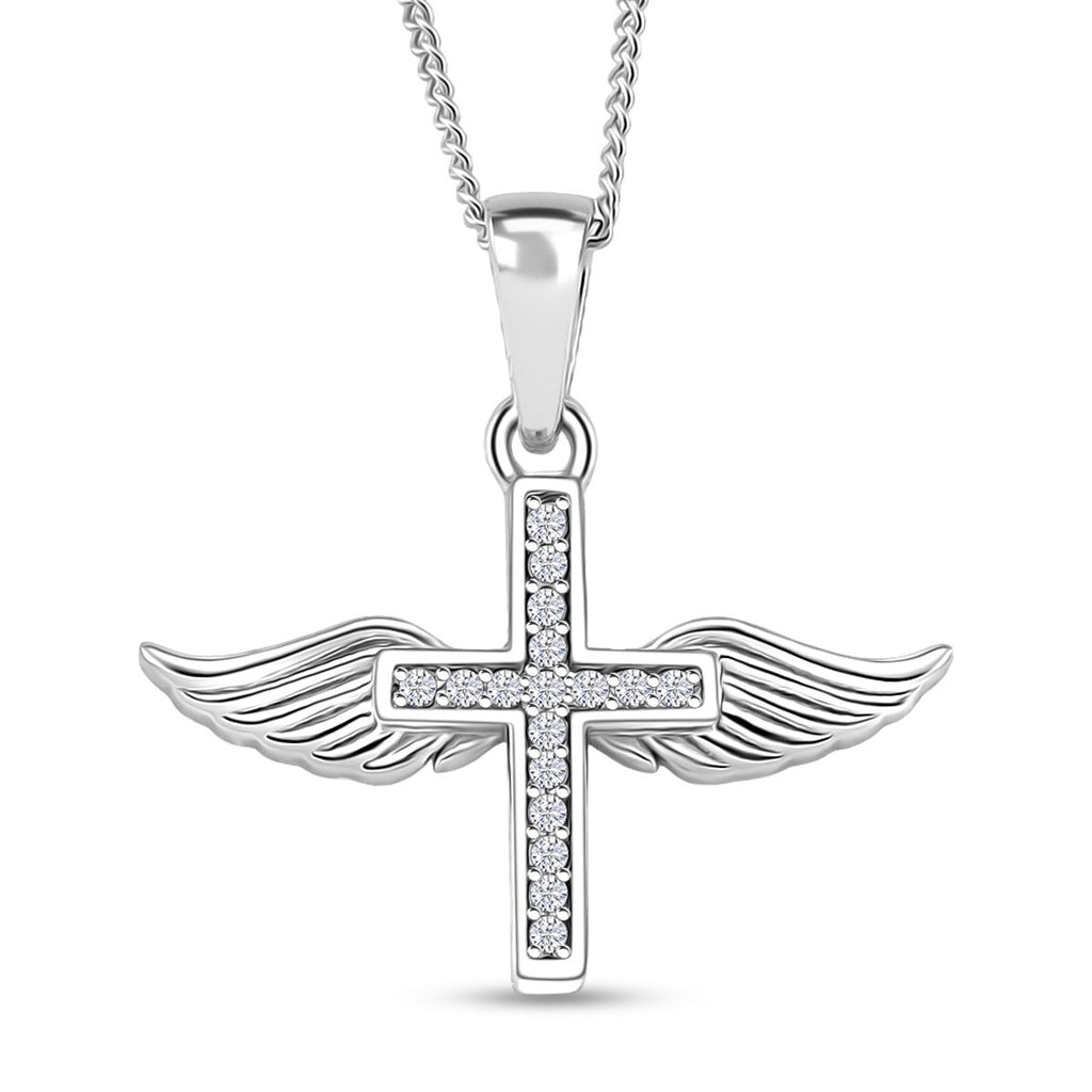 Moissanit Anhänger mit Kette ca. 45 cm, 925 Silber rhodiniert