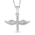 Moissanit Anhänger mit Kette ca. 45 cm, 925 Silber rhodiniert