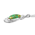 Grünes Türkis Schmuckset Edelstahl ca. 25.00 ct