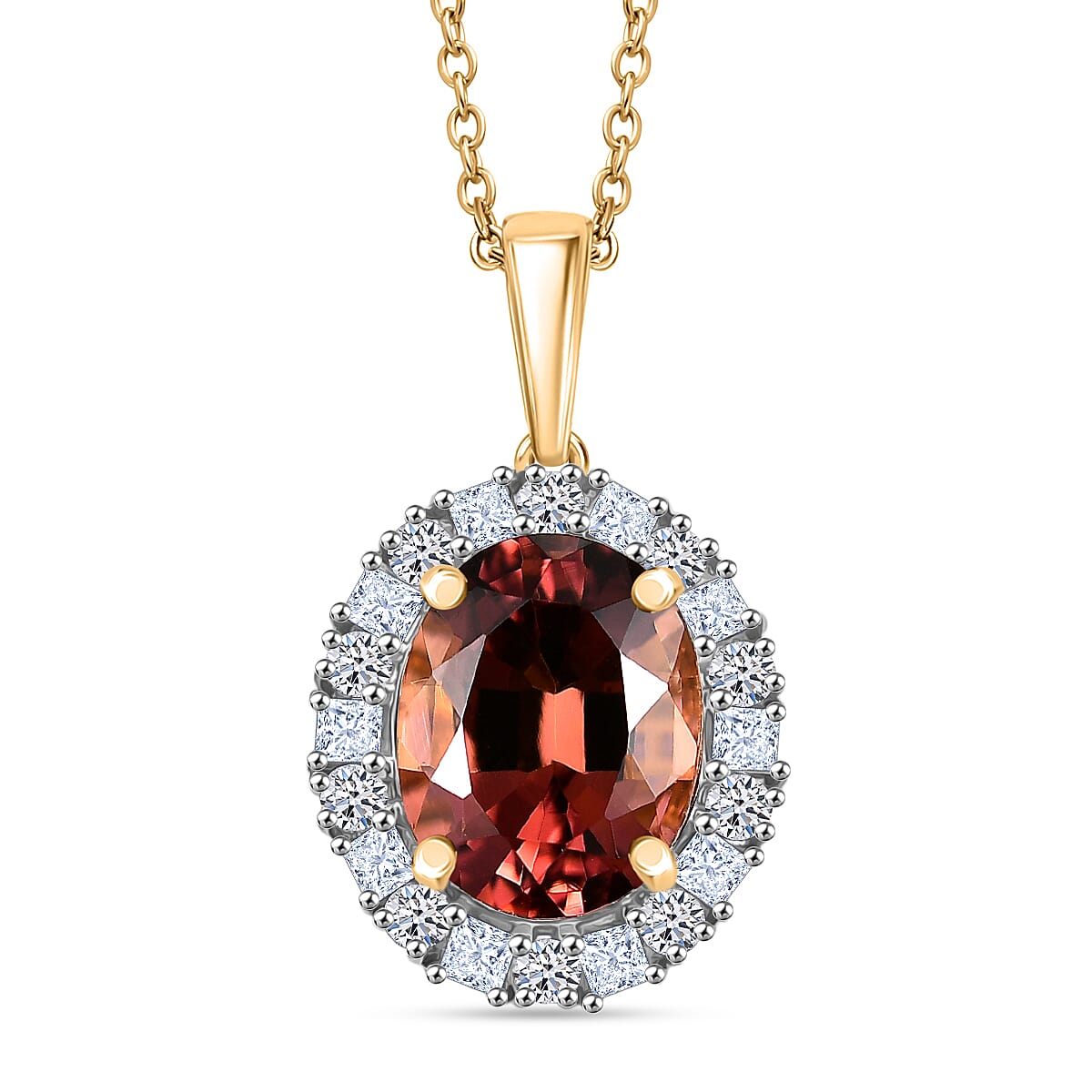 AAA Byzantinischer Turmalin, Lab Grown Diamant Schmuckset ca. 50 cm 417 Gold ca. 2,56 ct.