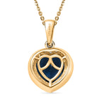 AA London Blau Topas, Weißer Zirkon Schmuckset ca. 50 cm 925 Silber vergoldet ca. 2.32 ct