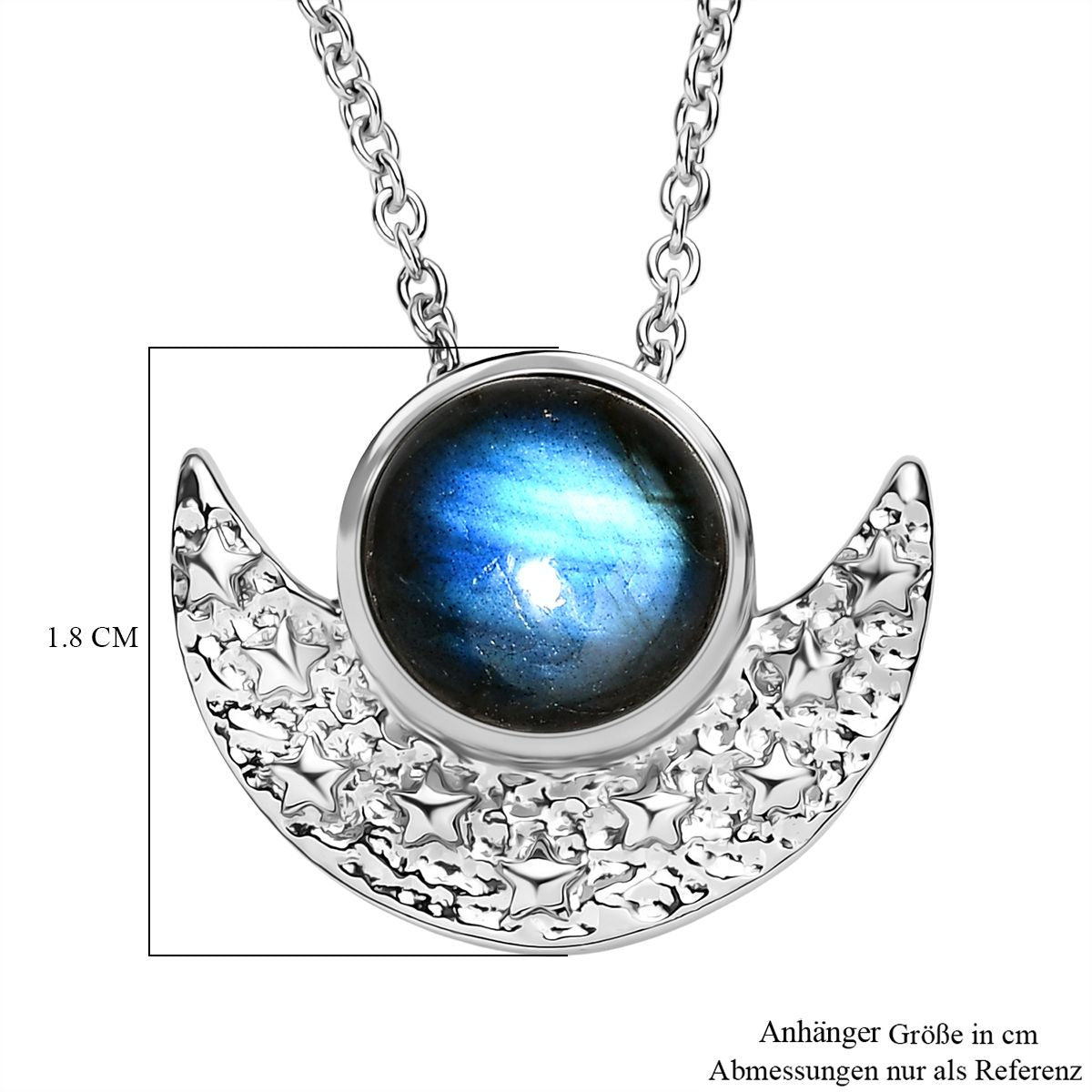 AAA Labradorit Schmuckset ca. 50 cm Edelstahl ca. 4,65 ct.