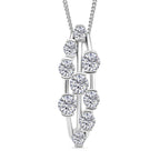 RADIANTA GRA zertifiziert Moissanit (D-VVS) Schmuckset ca. 45 cm 925 Silber rhodiniert ca. 1.45 ct