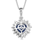 D'Joy AA Natürlicher Kaschmir-Kyanit, Moissanit Schmuckset ca. 50 cm 925 Silber rhodiniert ca. 5,04 ct.