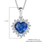 D'Joy AA Natürlicher Kaschmir-Kyanit, Moissanit Schmuckset ca. 50 cm 925 Silber rhodiniert ca. 5,04 ct.